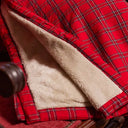 D50728 Flannel Red Royal Stewart Tartan Blanket Closeup View Fleece Gaelsong