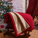 D50728 Flannel Red Royal Stewart Tartan Blanket Gaelsong