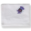 D50731 Cotton Embroidered Thistle Design Tea Towel Gaelsong