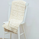 D50732 NATURAL WHITE Colour Supersoft Merino Chunky Cable Knit Throw Lifestyle Gaelsong
