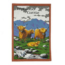 D50735 Highland Cow Designed Tea Towel Gaelsong