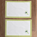 D50736PLACEMATS Embroidered Irish Shamrock Tablecloth Collection Set of 2 Placemats on Gaelsong
