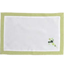 D50736PLACEMATS Embroidered Irish Shamrock Tablecloth Collection Front View Gaelsong