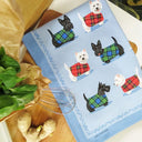 D50741 Cotton Scottie & Westie Tea Towel Closeup Design Gaelsong
