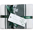 D50743 Waffle Shamrock Kitchen Towel Set of 2 Studio Gaelsong