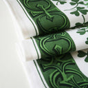 D50745 Shamrock Pattern Irish Linen Tea Towel Gaelsong