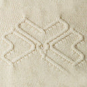 D50756 Merino Wool Shamrock Aran Knit Throw Closeup Studio Shamrock View Gaelsong
