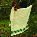 D50756 Merino Wool Shamrock Aran Knit Throw Lifestyle Gaelsong