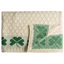 D50756 Merino Wool Shamrock Aran Knit Throw Studio Folded View Gaelsong