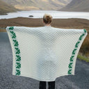 D50756 Merino Wool Shamrock Aran Knit Throw Lifestyle Gaelsong