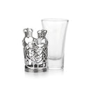 WD63021 Claddagh Glass & Pewter Shot Glasses Gaelsong