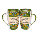 Bone China Irish Blessing Kitchen Set 2 Mugs Gaelsong