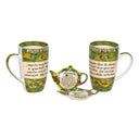 Bone China Irish Blessing Kitchen Set 2 Mugs and Coasters Gaelsong Gaelsong
