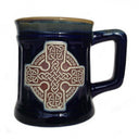 D63074 Blue Celtic Cross Charm Pottery Mug Gaelsong