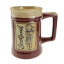 D63077 Red Scotland Piper Stoneware Beer Mug Gaelson