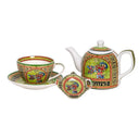 D63086SETMUGTEAPOTBAGHOLDER Celtic Peacock Irish Kitchen Accessories Gaelsong

