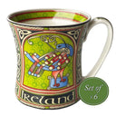 D63100S Celtic Peacock Mug Favors Set of 6 Gaelsong
