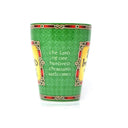 Ceramic Irish Coffee Mug with Shamrocks Back View Gaelsong
