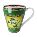 Ceramic Irish Coffee Mug with Shamrocks Front View Gaelsong
