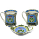 Thistle Designed Mugs & Tea Bag Holder Set Gaelsong
