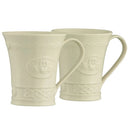 D63167 Handcrafted Ceramic Embossed Claddagh Mug Set of 2 Gaelsong
