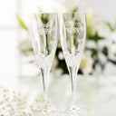 D63171 Etched Crystal Claddagh Champagne Flutes Set Gaelsong
