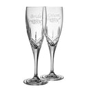 D63171 Etched Crystal Claddagh Champagne Flutes Set Gaelsong
