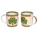D63174 Book of Kells Designed Shamrock Mug Collection Set of 2 Gaelsong
