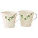Hand-Painted Shamrock Coffee Mugs Studio Gaelsong