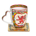Book of Kells Mug & Coaster with Scottish Lion Rampant 1 Mug and Coaster Gaelsong