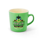 Retro Design Irish Ceramic Coffee Mug Dublin Green Gaelsong