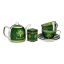 Shamrock Themed China Tea Cup Collection Set of 4 Gaelsong