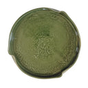 D65031 Georgian Green Pottery Serving Dish Back Gaelsong