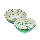 D65040S Asorted Irish Shamrock Ceramic Bowls Set of 2 Gaelsong

