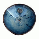 D65050 Hand Thrown Blue Celtic Fruit Bowl Studio Gaelsong
