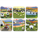 D68616 Cork Baked Irish Sheep Coaster Set of 6 Gaelsong
