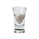 D68650 Embossed Highland Cow Shot Glass Gaelsong