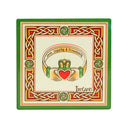 D68671 Irish Designed Ceramic Coaster Claddagh Gaelsong
