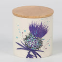 D68708THISTLE Scottish Designed Ceramic Jars with Lids Gaelsong