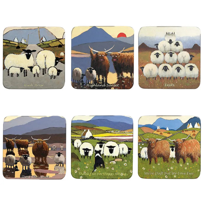 Cork Base Sheep Irish Coaster | Gaelsong – GaelSong