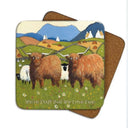 D68711 WE LOVE EWE Cork Base Sheep Irish Coaster Gaelsong
