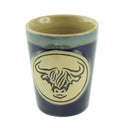 D68713THISTLEBLU Stoneware Scottish Emblems Solo Shot Cup Gaelsong
