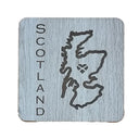 D68722 Engraved Wooden Scotland Map Coaster Set Gaelsong