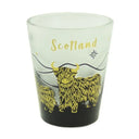 D68739 Scotland Frosted Shot Glass Highland Cow Gaelsong
