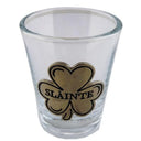 Irish Souvenir Shot Glasses with Pewter Engravings Set of 3 Slainte Gaelsong
