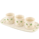 Parian China Shamkrock Cups & Tray Set Studio Gaelsong
