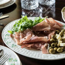 Parian China Irish Tableware with Shamrock Design Salad Plate Lifestyle Gaelsong