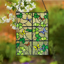 D90111 Shamrocks And Butterflies Window Panel Made of Stained Glass Lifestyle Gaelsong