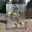 D91190 Beveled Window Celtic Lifestyle View Made of Stained Glass Gaelsong