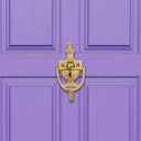 D91224POLISHEDBRASS Georgian Claddagh Door Knocker on Door Gaelsong
